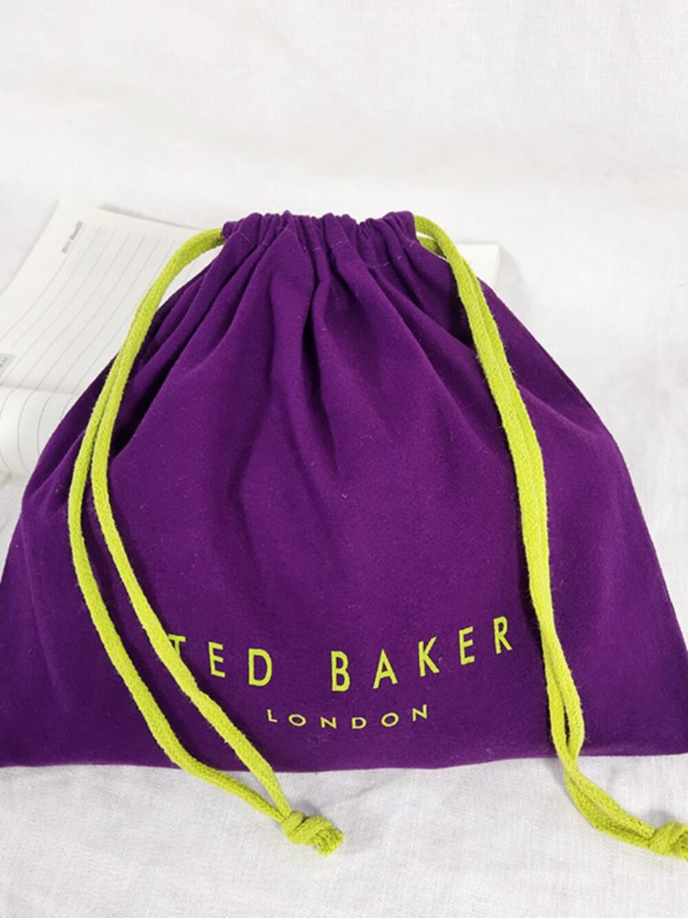 Ted Baker Drawstring Bag Small Purple New